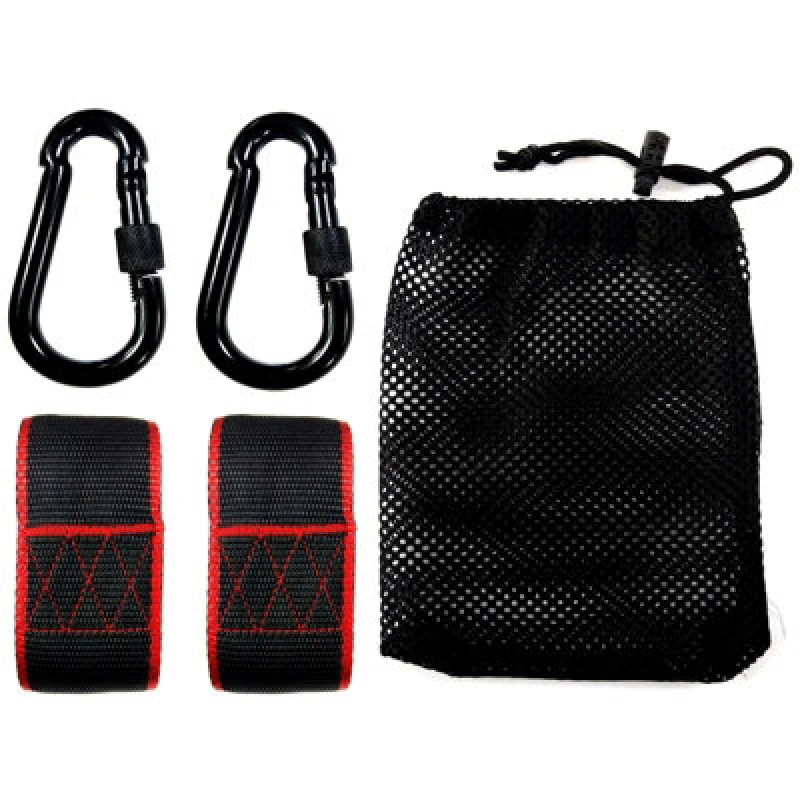 Image of Gr8 Garden Swing Hammock Tree Hanging Kit Rope Strap Hook Carabiner Garden Camping Fittings