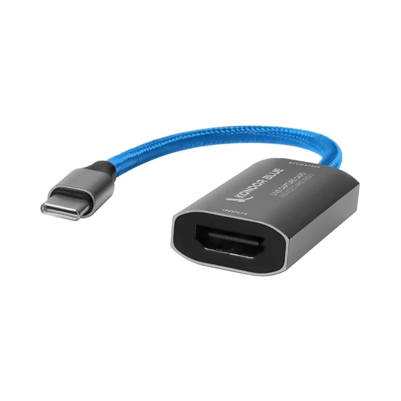 Image of Kondor Blue HDMI to USB-C Capture Card for Live Streaming and Audio