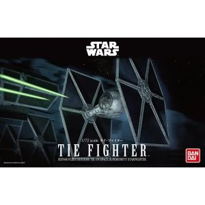Image of TIE Fighter (Star Wars) Bandai Revell 1:72 Model Kit