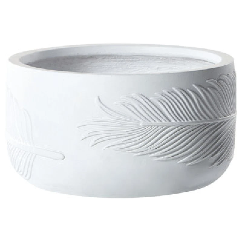Image of Beliani Plant Pot Ftero 43cm Off-White