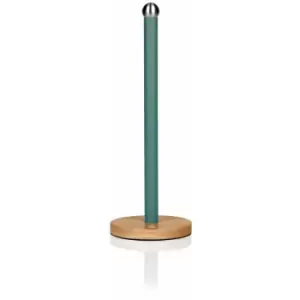 Image of Swan - Nordic Towel Pole with Wooden Base - green