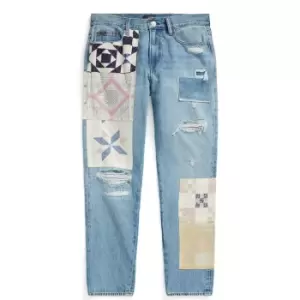 Image of Polo Ralph Lauren Polo Ralph Lauren PatchWork Jeans Womens - Blue