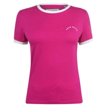 Image of Jack Wills Trinkey Ringer T-Shirt - Magenta