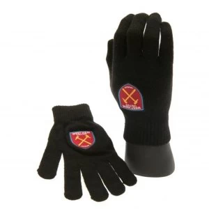 Image of West Ham United FC Knitted Junior Gloves
