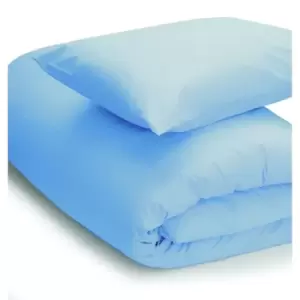 Image of Easy Care Minimum Iron Duvet Cover King Sky Blue