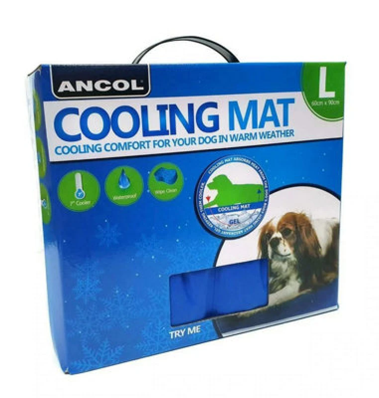 Image of Ancol Lightweight Comfortable Sturdy 60 x 90cm Large Pet Cooling Mat Blue