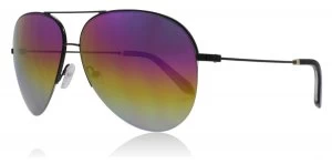 Image of Victoria Beckham Classic Victoria Large Sunglasses Black Rainbow C30 64mm