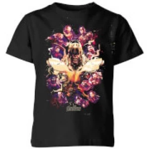 Image of Avengers Endgame Splatter Kids T-Shirt - Black - 5-6 Years