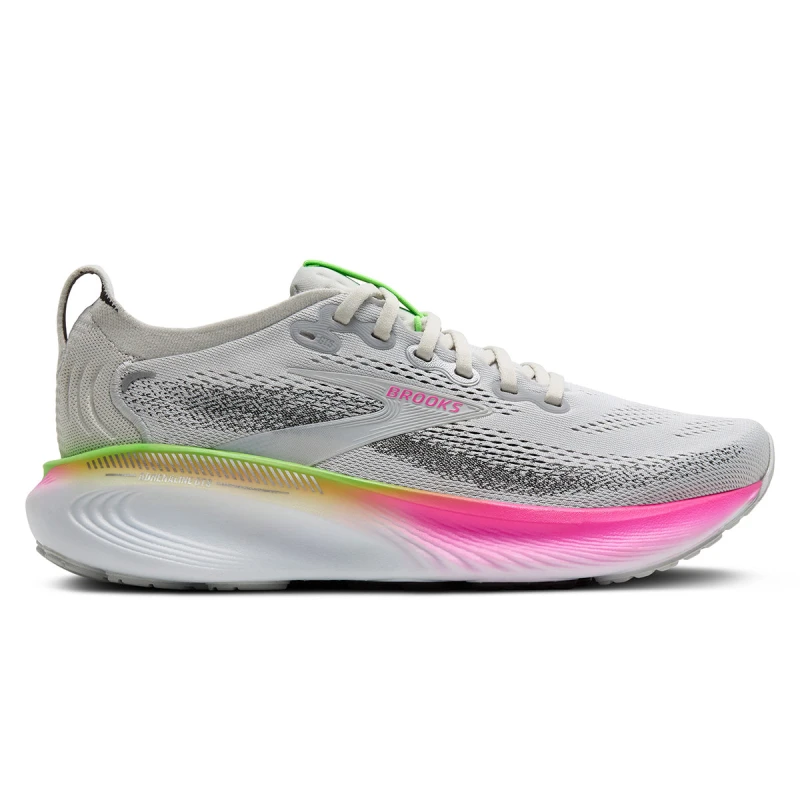 Image of Brooks Brooks Adrenaline GTS 25 Womens Oyster/pink/green - Grey / 5 / Standard