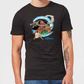 Image of Disney Moana Wave Mens T-Shirt - Black - XXL