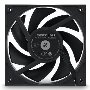 Image of EK Water Blocks EK-Vardar EVO 120ER Black BB (500-2200rpm) Fan - 120mm