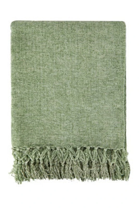 Image of Emma Barclay Darcy Tassel Blanket/throw For Sofa Chair Bed Meadow Green 150X200Cm