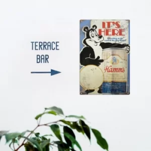 Image of Beer 2 Multicolor Decorative Metal Wall Accessory