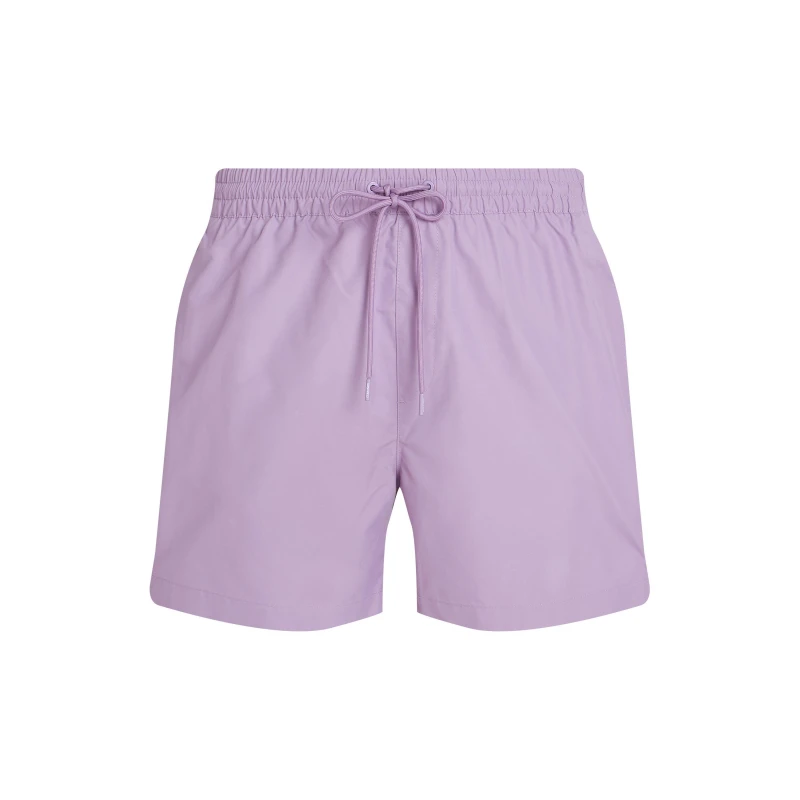 Image of Calvin Klein Medium Tape Swim Shorts Mens Lilac Quartz male S