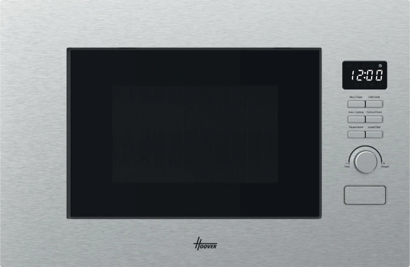 Image of Hoover H-MICROWAVE 300 HO38FL7NWBXUK 20 Litre 39cm High, Built In Small Microwave With Grill - Stainless Steel