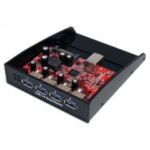 Image of StarTech USB 3.0 Front Panel 4 Port Hub 3.5 5.25" Bay