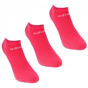 Image of adidas Low Cut 3 Pack No Show Socks - Pink/White