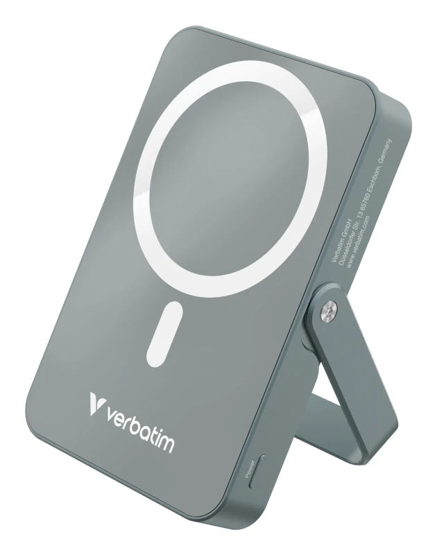 Image of Verbatim Verbatim Charge 'n' Go Magnetic Wireless Power Bank with stand - 10000 mAh Grey 32268