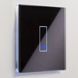 Image of Iotty Smart Switch - Rectangular Model E, 1 Gang - Black
