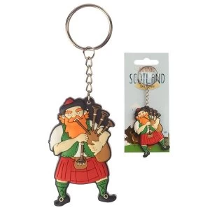 Image of Scottish Piper (Pack Of 6) Novelty PVC Keyring