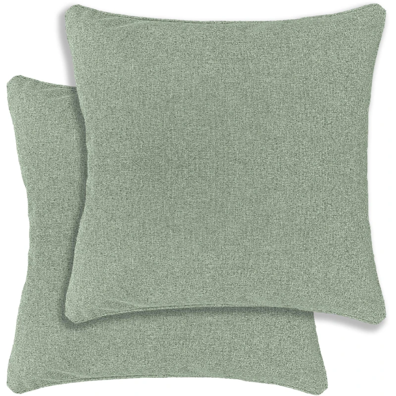 Image of Enhanced Living Austin/Dallas Textured Pair of Cushion Covers - 43x43cm - Cases Only Green