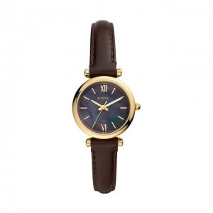 Image of Fossil Black And Brown 'Carlie Mini' Dress Watch - ES4968 - multicoloured