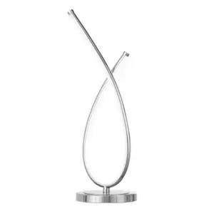 Image of Nielsen Olivo Modern Shape Chrome LED Table Lamp 36.5Cm High On 14cm Width