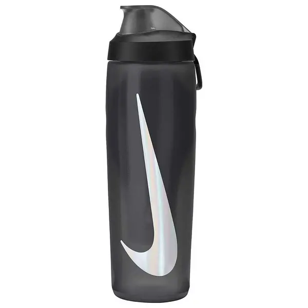 Image of Nike Refuel Bottle Locking Lid 24 Oz, Dark Grey/black/silver