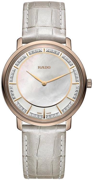 Image of Rado DiaMaster Thinline Womens watch - Water-resistant 3 bar (30 m), Ceramos, light