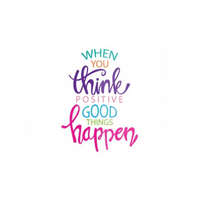 Image of Warren Reed Designer When You Think Positive Good Things Happen Glass Chopping Board