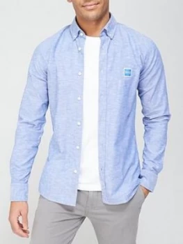 Image of Hugo Boss Mabsoot Oxford Shirt Blue Size M Men