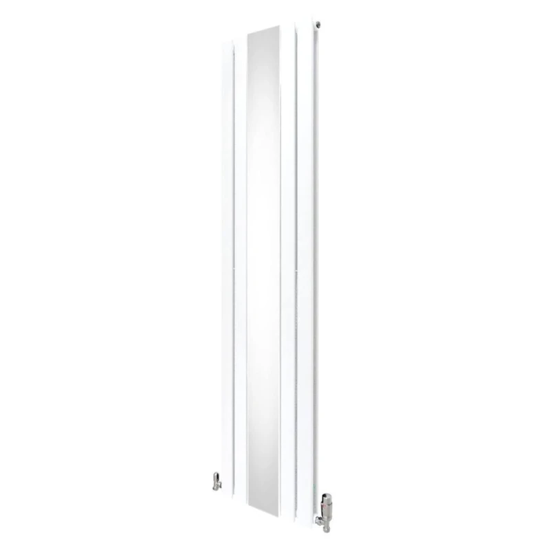 Image of MONSTER-SHOP Flat Mirror Radiator & Valves - 1800mm x 425mm - White 5055986194583
