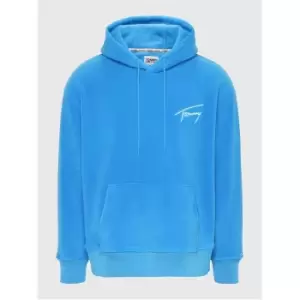 Image of Tommy Jeans Tjm Rlxd Polar Signature Hoodie - Blue