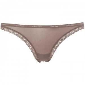 Image of Calvin Klein Bottoms Up Thong - Smoke