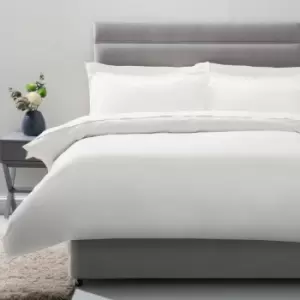 Image of 200 Thread Count 100% Egyptian Cotton Duvet Cover, White, Double - Belledorm
