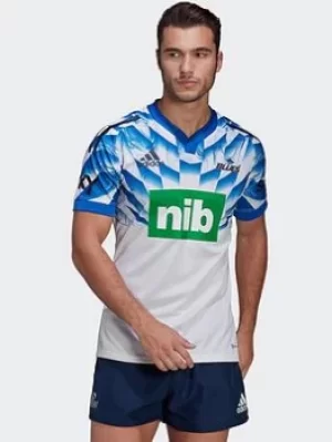 Image of adidas Blues Rugby Replica Alternate Jersey, White, Size L, Men