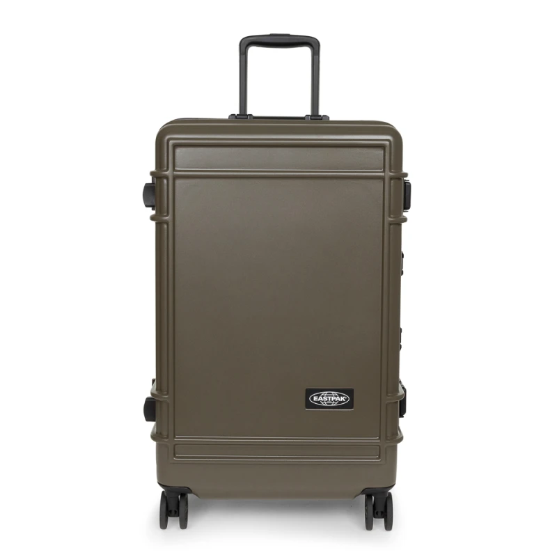 Image of Eastpak Medium Trolley Spinner Suitcase - Resist'r Medium Trolley Spinner Suitcase - Resist'r - 68.5(h) x44.5(w) x 27(d) cm - Army Olive - Ek0a5bjfj32