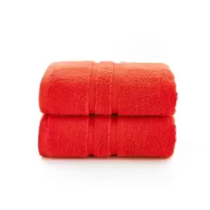 Image of The Lyndon Company Chelsea 2 Pack Hand Towel - Orange