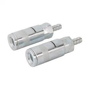 Image of Silverline 8mm Hose End Air Line Quick Coupler - 2 PACK