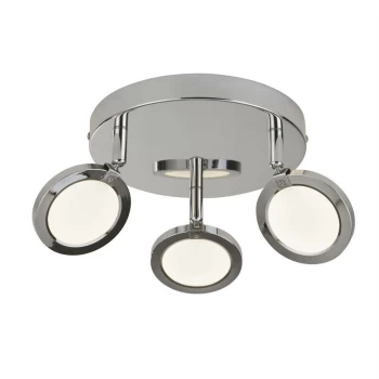 Image of Searchlight Lighting - Searchlight Languna - Integrated LED 3 Light Round Cluster Spotlight Chrome