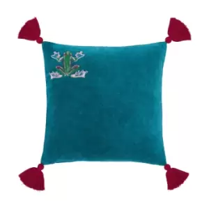 Image of Joules Midnight Beasts Cushion 45cm x 45cm, Teal