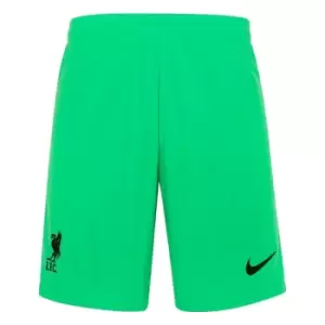 Image of Liverpool 2021-2022 Home Goalkeeper Shorts (Green) - Kids