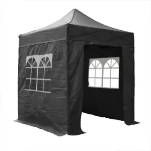 Image of Airwave 2m x 2m Pop Up Gazebo with Sides - Black