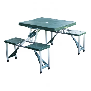 Image of Outsunny Foldable Picnic Table Set - Green
