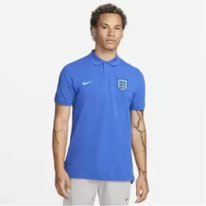 Image of Nike England Mens Polo Shirt - Blue