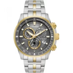 Image of Mens Citizen Chrono Perpetual A-T Alarm Chronograph Watch