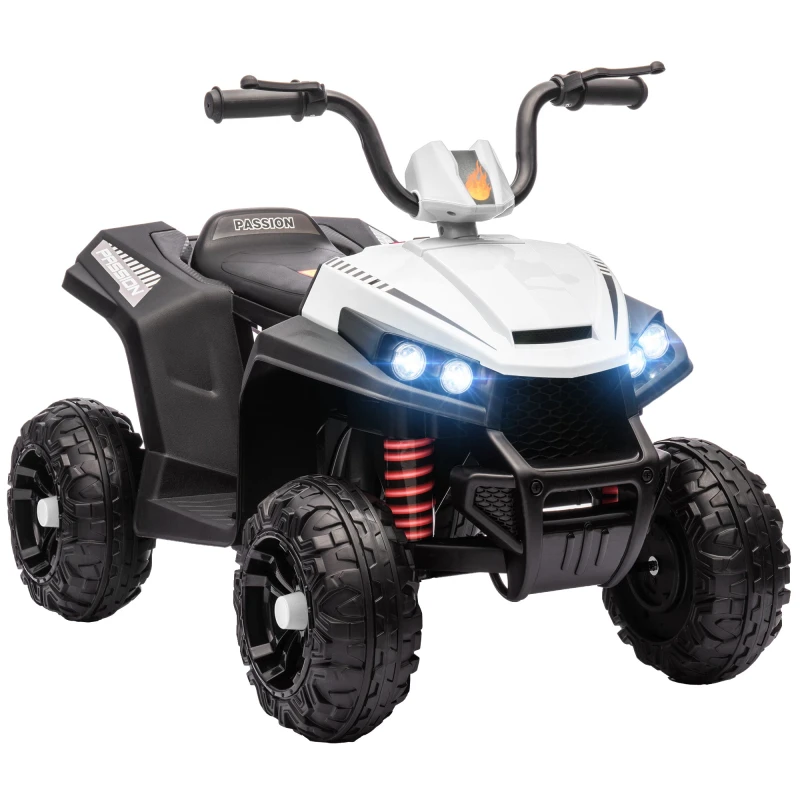 Image of AIYAPLAY 12V Kids Electric Quad Bike with 4 Wheels Spring Suspension - White TJ Hughes 5061025082551