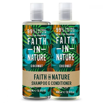 Image of Faith in Nature Coconut Banded Shampoo & Conditioner