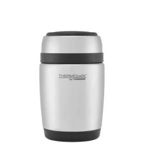 Image of Thermos Thermocafe Stainless Steel Curved Food Flask with Spoon