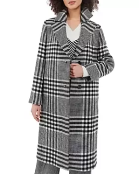 Image of Barbour Byron Single Breasted Check Tailored Coat